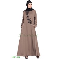 Party wear Umbrella abaya- Coffee Brown
